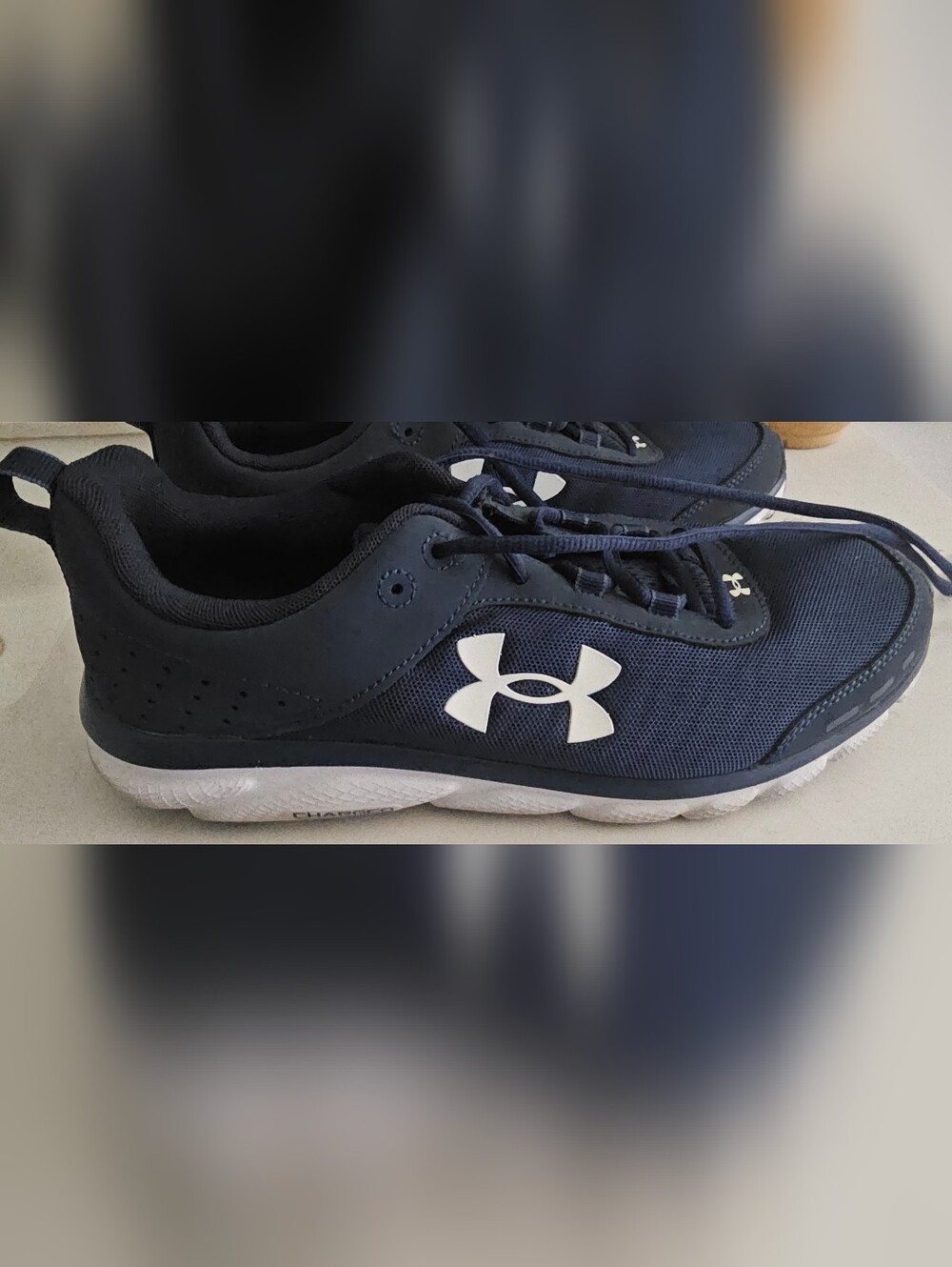 Under Armour Men's Navy Athletic Trainer with White Logo - Picture 13 of 15